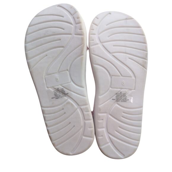 Mia Cozi Faux Fur Check Slide Slippers Backless Women's Pink Size US8M EU39 - Picture 7 of 10